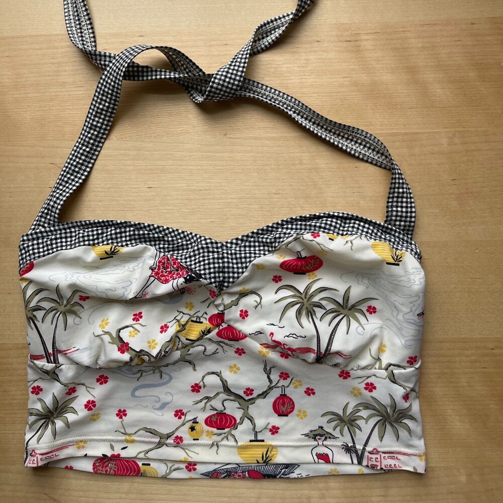 EUC Vintage 90s Pinup Style Bathing Suit Top
